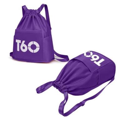 Imagem de Bolso T60 Roxo Dobrável Unissex Futebol Academia Corrida, Roxo