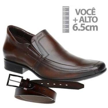 Imagem de Sapato Com Salto Interno Jota Pe Marrom Air + Cinto 71354-Masculino