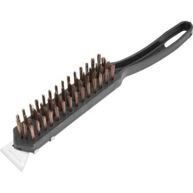 Imagem de Escova Manual com Cerdas de Aço, 4 Fileiras, com Cabo de Plástico com 