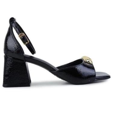 Imagem de Sandalia Feminino Via Marte Preto Verniz 100-011-Feminino