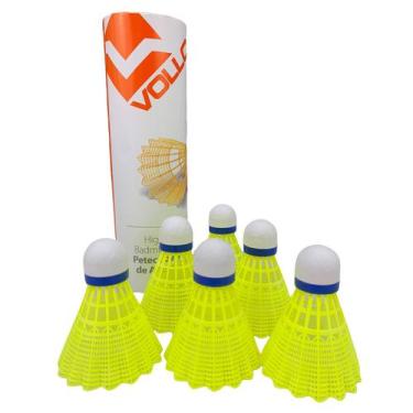 Imagem de Tubo com 6 Petecas Vollo Badminton VB600 Alta Performance - Vollo Spor