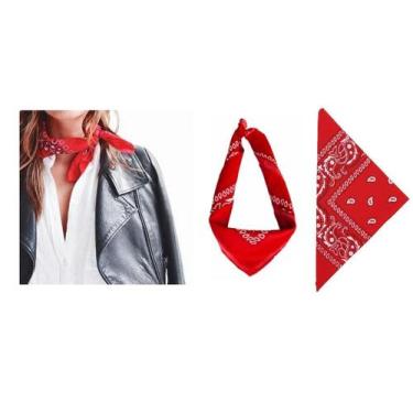 Imagem de Bandana Faixa Lenço Cabelo Vermelho Unissex Poliéster - Lynx Produções