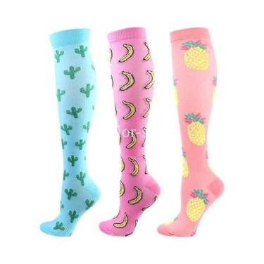 Imagem de Meias De Compressão Médicas Para Mulheres, 3 a 6 Pares, Meias Esportiv