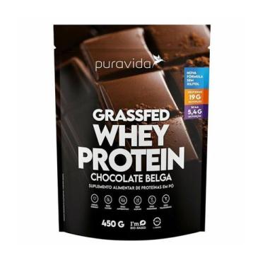 Imagem de Whey Protein Grassfed Concentrado Chocolate Puravida  450g