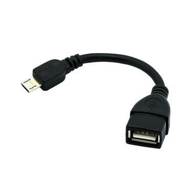 Imagem de Cabo Otg Micro Usb Macho Para Usb Femea 15cm
