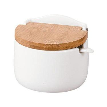 Imagem de Saleiro Asper Porcelana Branca Hauskraft, Branco, 300ml