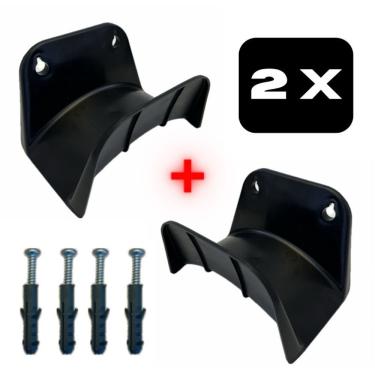 Imagem de Porta Mangueira Jardim para Uso Interno e Externo com Alta Resistência 10kg 2x Preto OEM