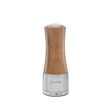 Imagem de Moedor de Sal e Pimenta Realce em Bambu e Aço Inox com Moinho em Cerâmica para Cozinha...
