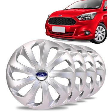 Imagem de Jogo 4 Calota Velox Aro 14 Prata Ford Ka Escort Fiesta Focus - Elitte