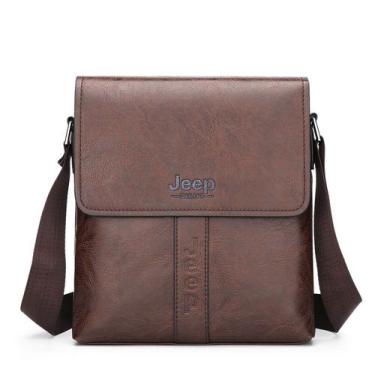 Imagem de Bolsa Messenger de couro vintage para homens - yiweisai