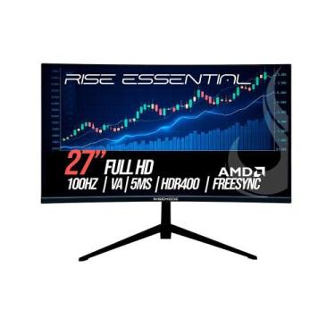 Imagem de Monitor Gamer Curvo Rise Mode Essential 27", FHD, 100Hz, IPS, FreeSync