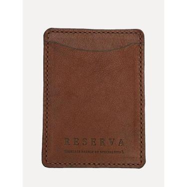 Imagem de Carteira Reserva Masculina Porta-Cartão Couro Outlander 3.0 Marrom-Masculino