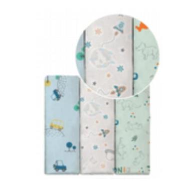 Imagem de Kit Cueiro 80x50cm com 6 unidades - estampadas e lisas - - KARINHO