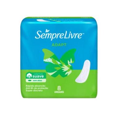 Imagem de Absorvente Sempre Livre Adapt Suave Sem Abas Fluxo Leve 8 Unidades