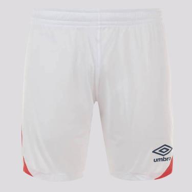 Imagem de Calção Umbro England Branco e Vermelho-Masculino