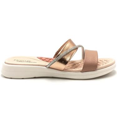 Imagem de Tamanco Feminino Anabela Ultra Conforto Modare 7174.115, Ouro rosado n
