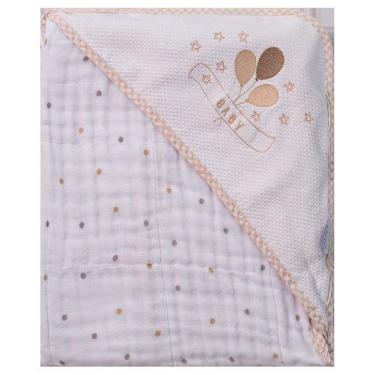 Imagem de Toalha soft c/capuz de canto bordado 76096625 baby joy classicos estam