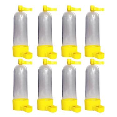 Imagem de Kit 8 Bebedouros Caçula para Pássaros 100ml Tam. Médio Cores - Humbera