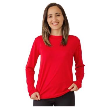 Imagem de Blusa Proteção Solar Feminina Praia Manga Longa Camiseta UV Térmica Se