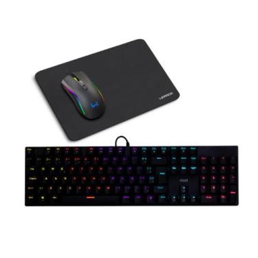 Imagem de Kit teclado gamer mecanico orion usb 2.0 dazz + mouse 3600dpi 7 botoes