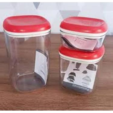 Imagem de Conjunto Modular Clear 3 peças Vermelho - TUPPERWARE