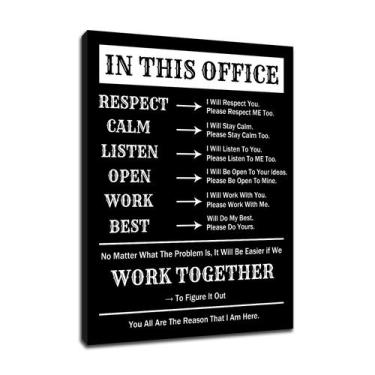Imagem de Pôster motivacional para decoração de parede DINGFUN neste escritório 