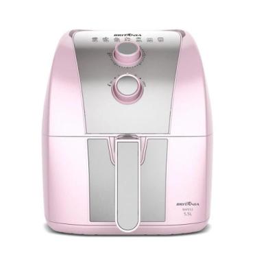 Imagem de Fritadeira Sem Óleo Britânia Rosa 5.5L 1500W BAFE53 Antiaderente Timer