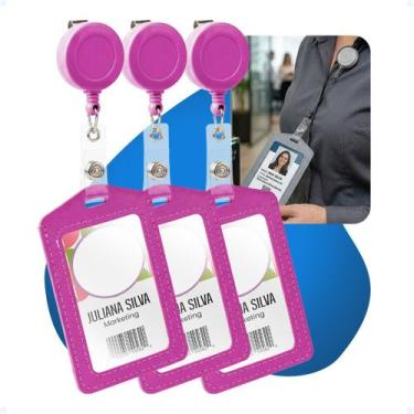 Imagem de Kit 3 Roller Clip Cracha Credencial Carteirinha De Estudante - Hxt, Ro