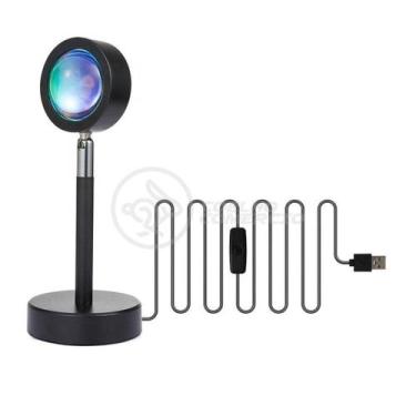 Imagem de Mini Projetor Sunset USB Pôr do Sol TikTok Ring Light - Genérico