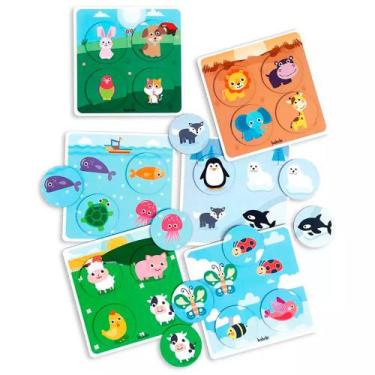 Imagem de Super Bingo dos Animais Madeira - 6029 - Babebi - Kits e Gifts
