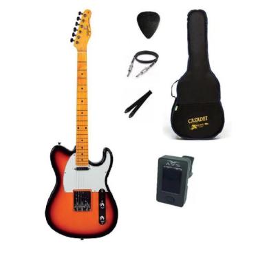 Imagem de KIT Guitarra Tagima Woodstock Telecaster Tw55 Sunburst