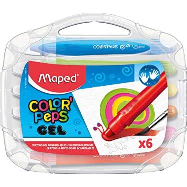 Imagem de Giz Gel Aquarelável, Maped, Color Peps Macio, 6 Cores