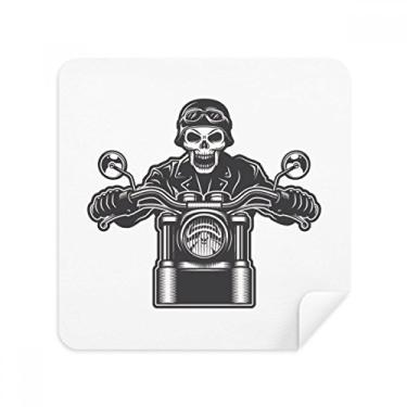 Imagem de Óculos de sol para motocicleta, esqueleto e luzes, padrão de óculos, tecido de camurça, 2 unidades