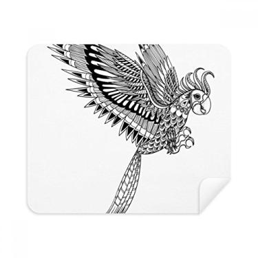 Imagem de Pano de limpeza com pintura de pássaro voando, 2 peças, tecido de camurça