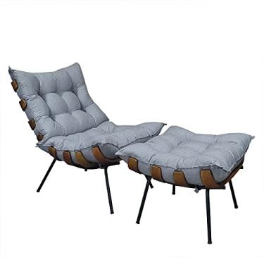 Imagem de Poltrona Costela e Puff Costela - Moveis Roperi (Linho Cinza)