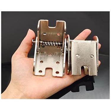 Imagem de WANLIAN (2 peças) Moldura dobrável, dobradiça autotravável, pernas de mesa dobráveis, bancada de trabalho dobrável, suporte de extensão de mesa dobrável para cozinha, trava de extensão dobrável de ferro (sem freios)