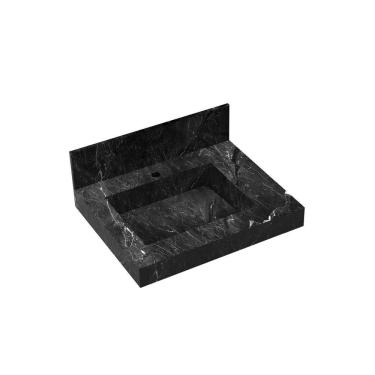 Imagem de Lavatório em Porcelanato com Cuba Esculpida 60cm Slim Blu Black