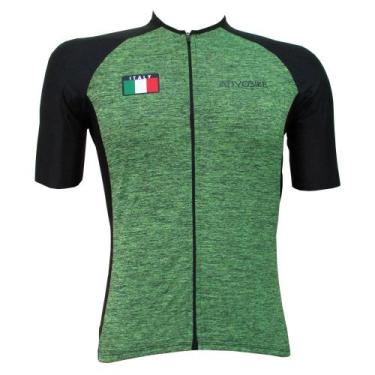 Imagem de Camisa Ciclismo Italia Modelagem Elite - Verde (Ziper Total) - Ativobi