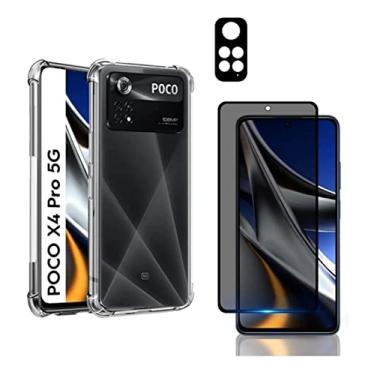 Imagem de Capa Capinha + Película Anti Espionagem + Proteção Da Lente da Câmera Poco X4 Pro 5g - (Hard Glass Store)