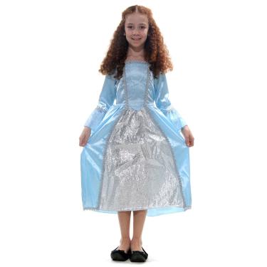 Imagem de Fantasia Princesa Azul Vestido Infantil
 P