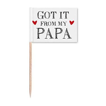 Imagem de Got It From My Papa Crianças Pai Presente Palito de Dente Bandeira Marcador Topper Decoração de Festa