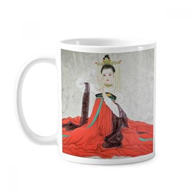 Imagem de Caneca de aquarela de cerâmica de beleza clássica estilo chinês caneca de cerâmica xícara de café