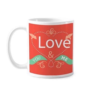 Imagem de Caneca Love You para o Dia dos Namorados Vermelho Verde Cerâmica Caneca Love You