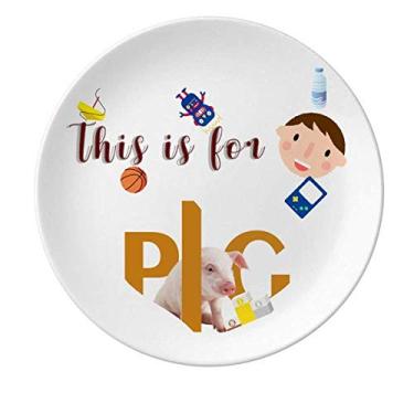 Imagem de Ears Evitar Estilos Moda Prato de Porcelana Prato Redondo Menino Homem