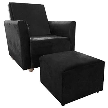 Imagem de Poltrona Infantil Angel + Puff Preto