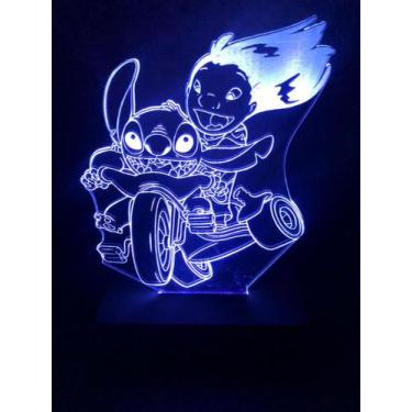 Luminária Abajur Usare Personagem Stitch Alien Alienígena et