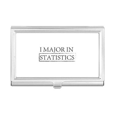 Imagem de Citação I Major in Statistics Porta-cartões de visita Carteira de bolso