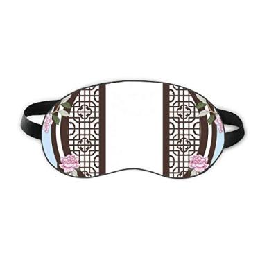 Imagem de Chinese Culture Blue Flower Door Sleep Eye Shield Soft Night Blinfold Shade Cover