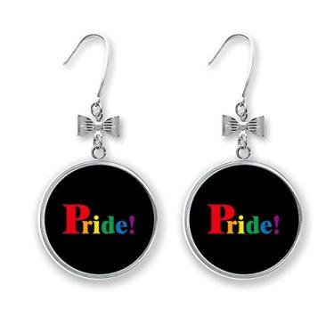 Imagem de Pride LGBT Arco-Íris Homo Art Déco, Presente Fashion Bow Brincos Pendurados Gancho