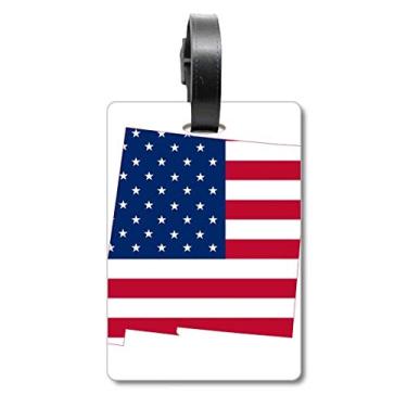 Imagem de Mapa dos Estados Unidos Listras Bandeira Forma Bolsa Etiqueta Bagagem Etiqueta Scutcheon Etiqueta